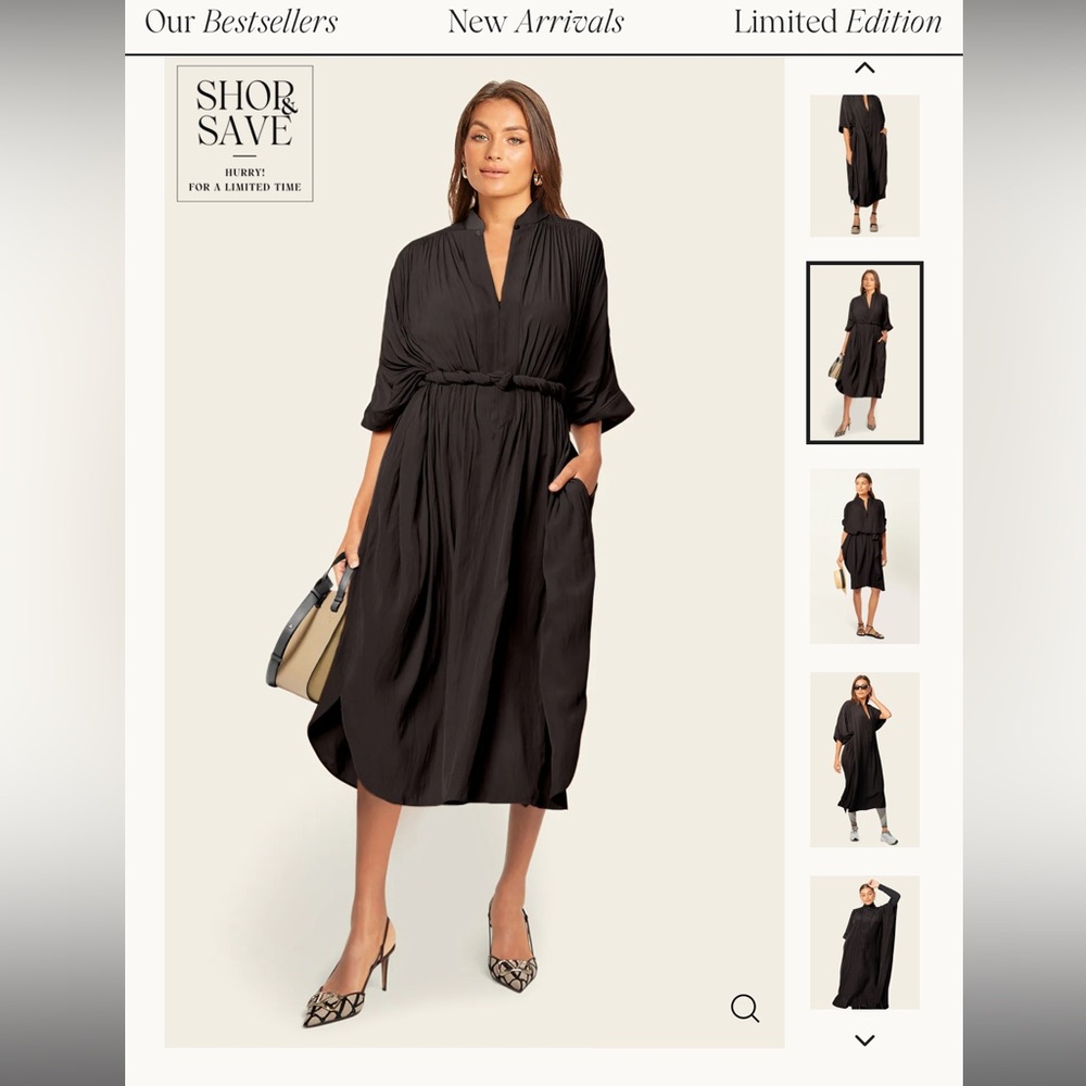 Ever by X one dress in petite black. The supreme multi wear dress! Sash included